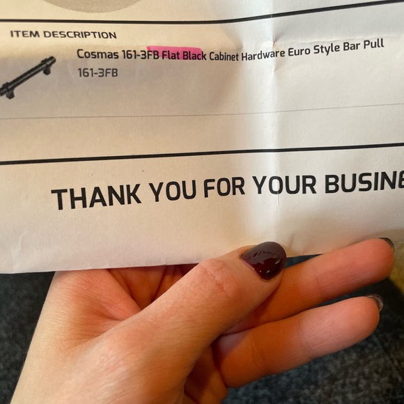 31 Cosmas Flat Black door pulls - Picture 3 of 6